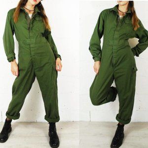 Unisex Vintage Army Workwear Overalls / Jumpsuit